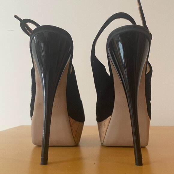 Viverre Suede and Cork Sandals - Picture 2 of 10